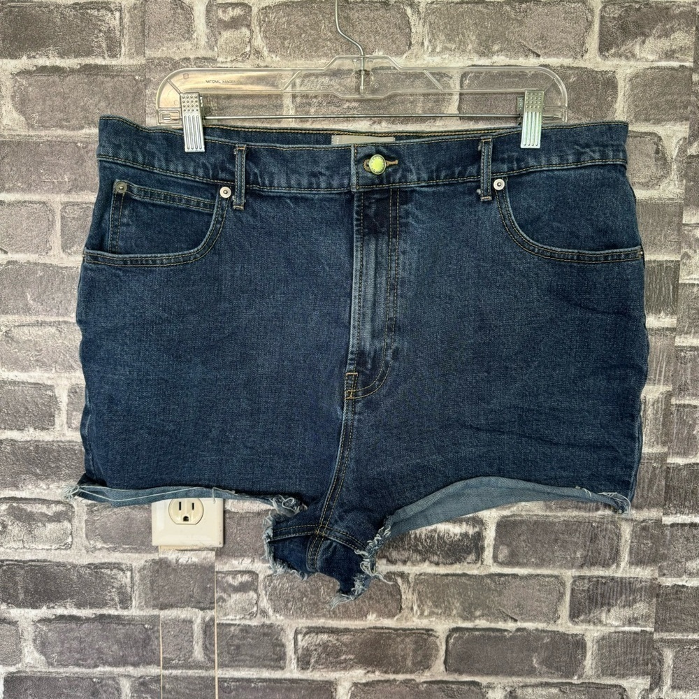 EVERLANE The Way High Denim Short Jean dark wash
